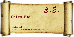 Czira Emil névjegykártya