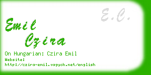 emil czira business card